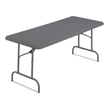 Iceberg Indestructable Classic Bi-folding Table, 250 Lb Capacity, 60 X 30 X 29, Charcoal freeshipping - TVN Wholesale